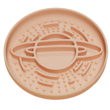 Apricot Silicone Planet Slow Feeder Dog Bowl – 2-in-1 Anti-Choke & Lick Mat