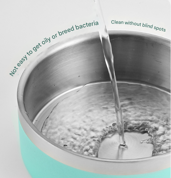 Black & Silver Premium 304 Stainless Steel Pet Bowl – 946ml, Non-Slip & Anti-Tip