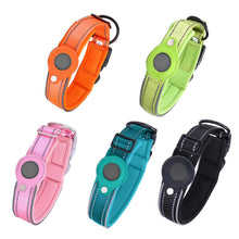 Size S Black Reflective Adjustable Anti-Lost Pet Collar (For Apple AirTag - Collar Only, Tracker Not Included)
