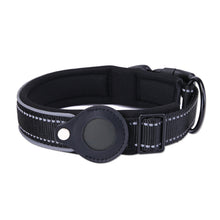 Size XL Black Reflective Adjustable Anti-Lost Pet Collar (For Apple AirTag - Collar Only, Tracker Not Included)
