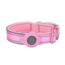 Size S Pink Reflective Adjustable Anti-Lost Pet Collar (For Apple AirTag - Collar Only, Tracker Not Included)