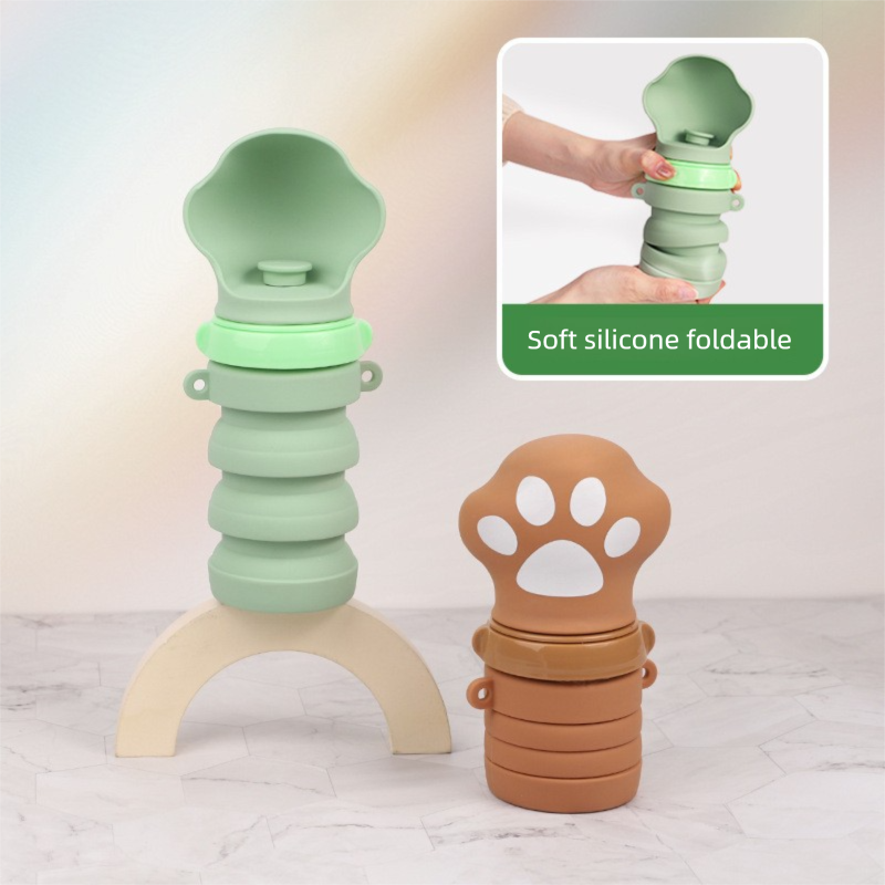 Portable Collapsible Pet Water Bottle for Dogs – Food-Grade Silicone Travel Dispenser