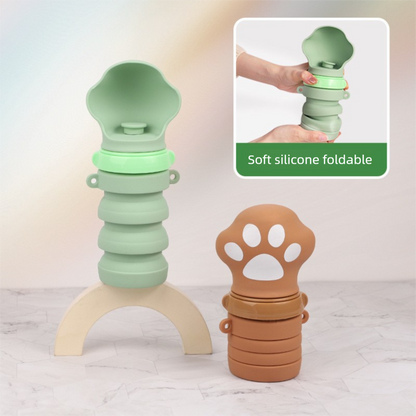 Portable Collapsible Pet Water Bottle for Dogs – Food-Grade Silicone Travel Dispenser