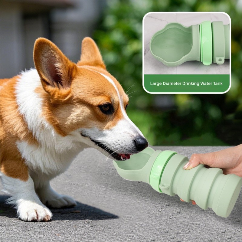 Portable Collapsible Pet Water Bottle for Dogs – Food-Grade Silicone Travel Dispenser