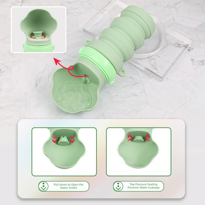 Portable Collapsible Pet Water Bottle for Dogs – Food-Grade Silicone Travel Dispenser