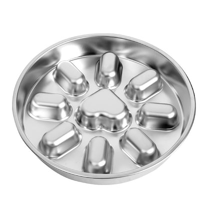 Stainless Steel Slow Feeder Bowl for Dogs & Cats – 2 Pack