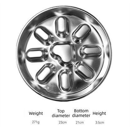 Stainless Steel Slow Feeder Bowl for Dogs & Cats – 2 Pack