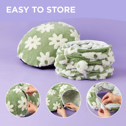 2-in-1 Cat Tunnel Bed – Purple Daisy 80cm