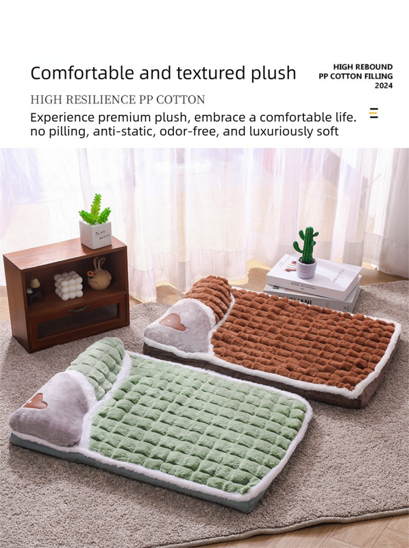 Grey Thickened Pet Sofa Bed – XL (75x45cm) | Washable Dog & Cat Mat