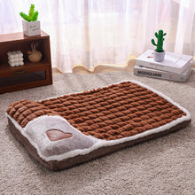 Coffee Thickened Pet Sofa Bed – M (50x35cm) | Washable Dog & Cat Mat