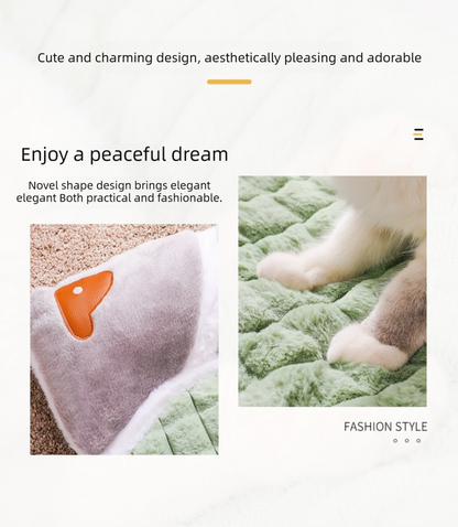 Coffee Thickened Pet Sofa Bed – XL (75x45cm) | Washable Dog & Cat Mat