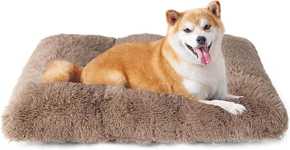 Luxury Faux Fur Pet Bed Mat – 95x65cm Brown