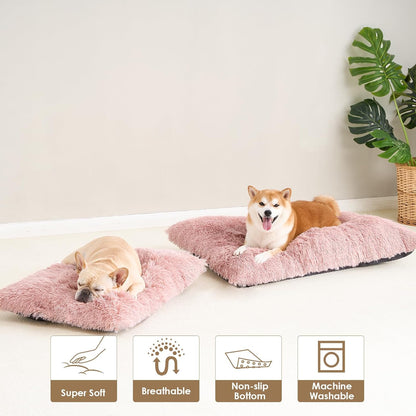 Luxury Faux Fur Pet Bed Mat – 125x85cm Brown XXXL