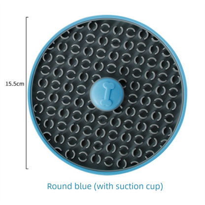 Blue 3-in-1 Interactive Pet Slow Feeder Lick Mat – Cage, Wall or Floor Mount