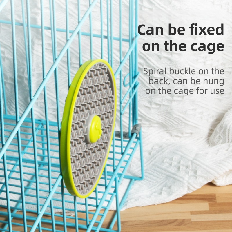 Blue 3-in-1 Interactive Pet Slow Feeder Lick Mat – Cage, Wall or Floor Mount