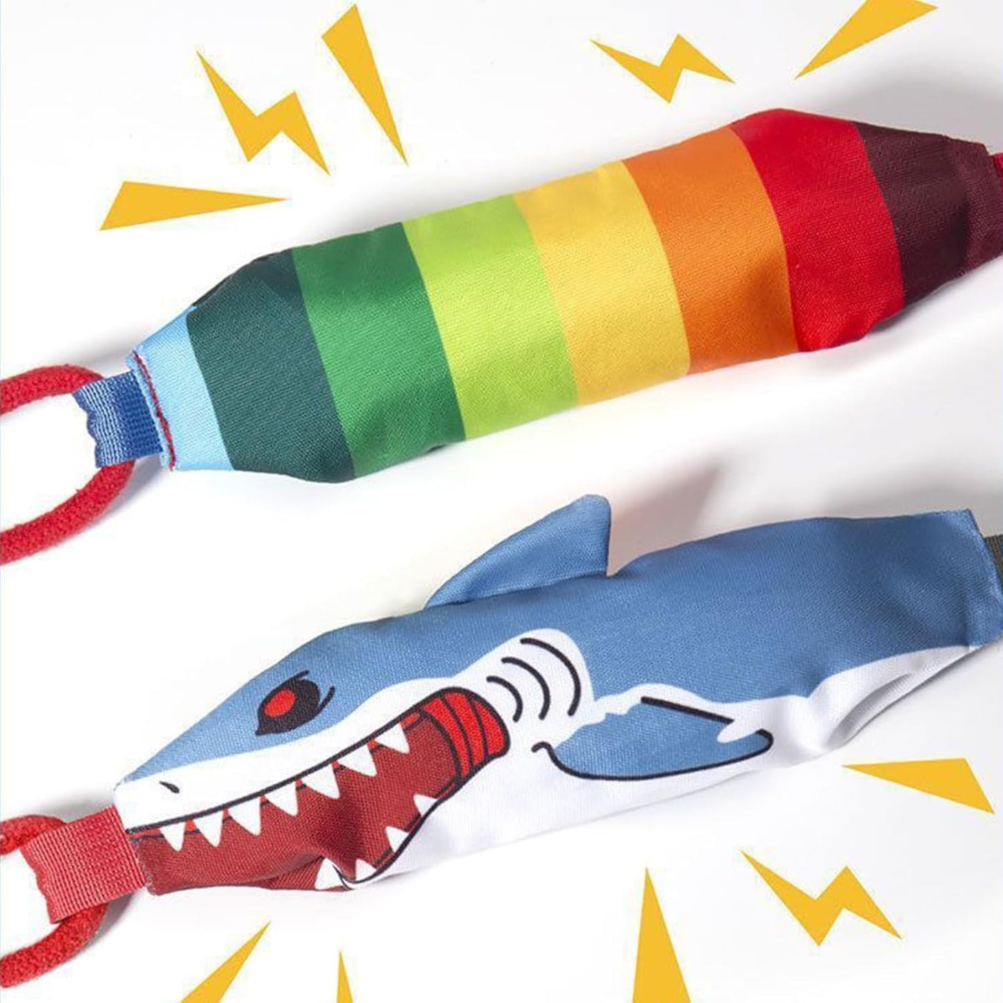 Shark-Shaped Tug-of-War Dog Toy with Suction Cup & Chew Rope