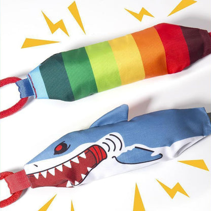 Shark-Shaped Tug-of-War Dog Toy with Suction Cup & Chew Rope