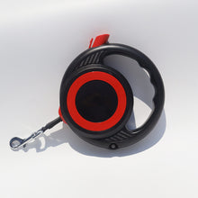 Black-Red Heavy Duty Retractable Dog Leash – Carbon Fibre Texture