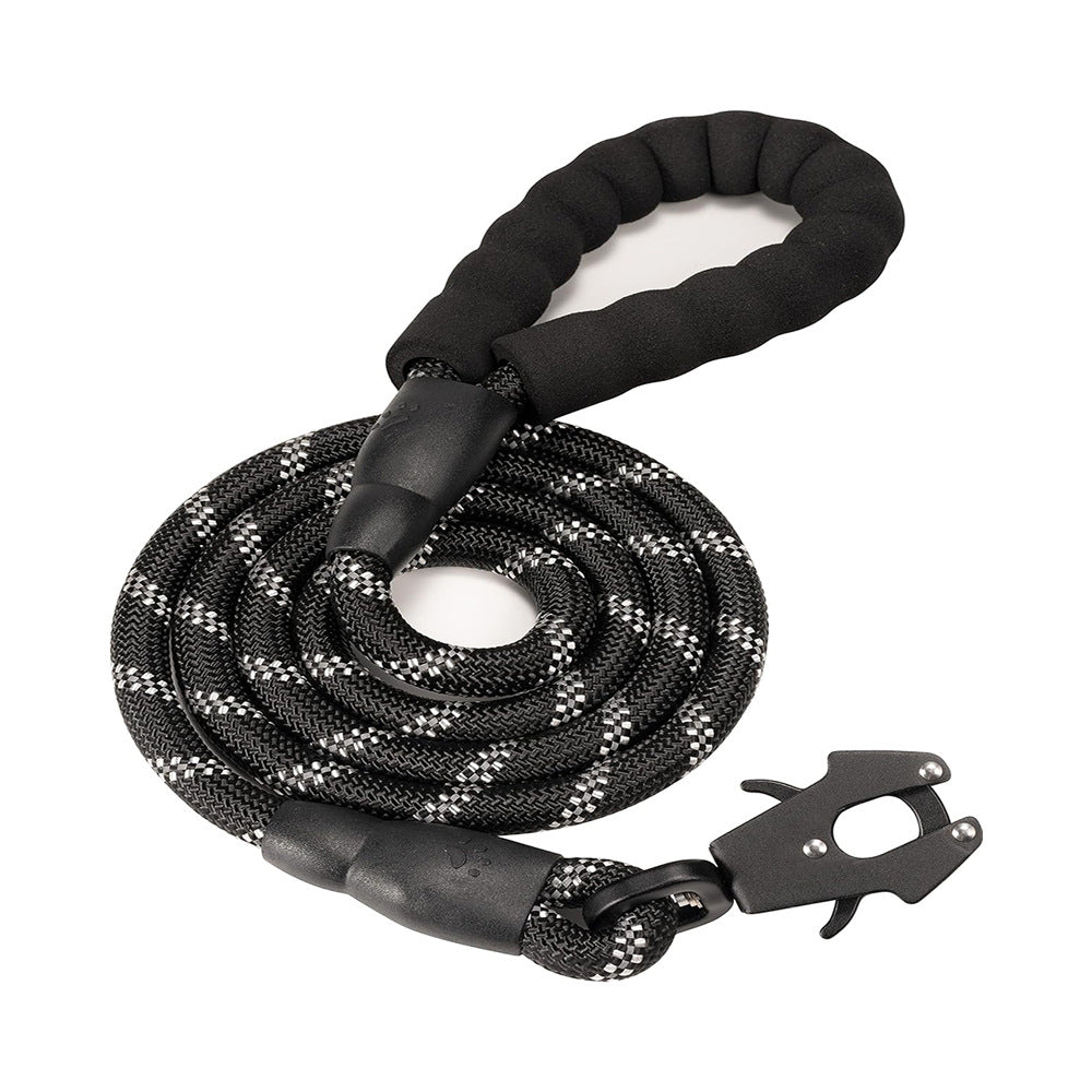 Black High Strength Nylon Rope Dog Leash – 1.5M with Frog Clip