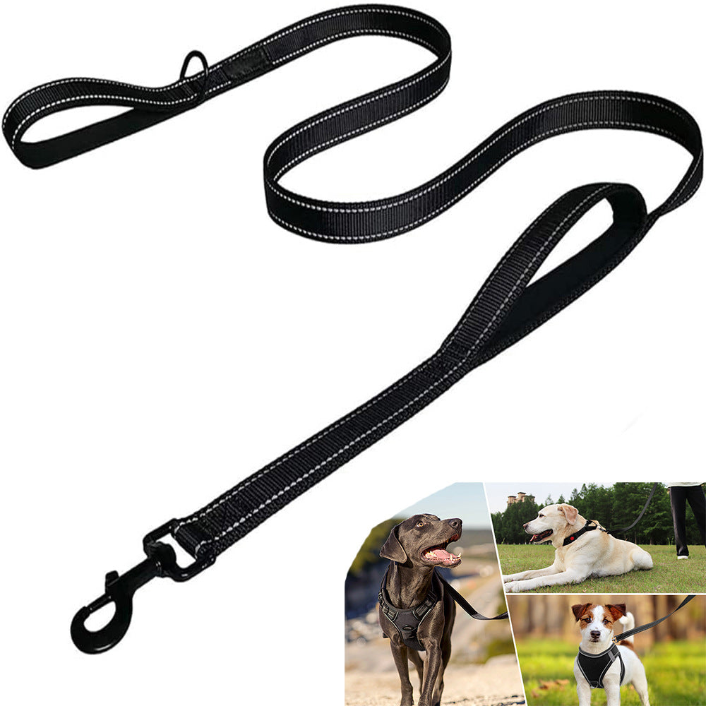 Heavy Duty Reflective Dog Leash 2.5m - Black