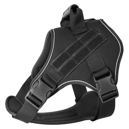 Black Professional Tactical No-Pull Dog Harness – Reflective Mesh, Size S