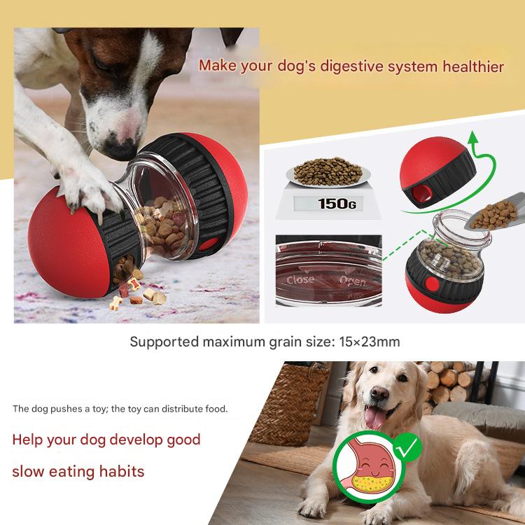 Slow Feeder Treat Dispenser Ball for Dogs – 2 Pack (Red & Green)