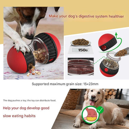 Slow Feeder Treat Dispenser Ball for Dogs – 2 Pack (Red & Green)