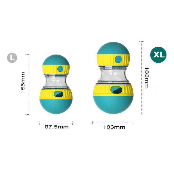 Slow Feeder Treat Dispenser Ball for Dogs – 2 Pack (Red & Green)