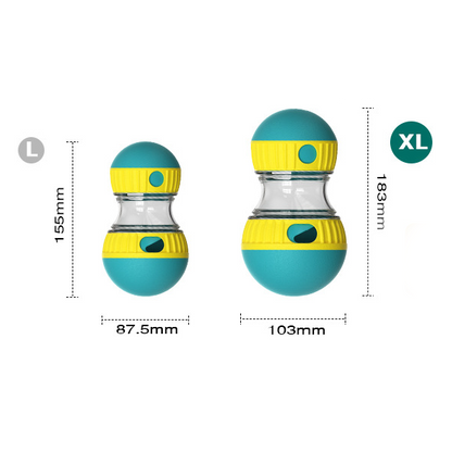 Slow Feeder Treat Dispenser Ball for Dogs – 2 Pack (Red & Green)