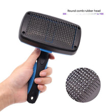 Blue Self-Cleaning Pet Grooming Brush – Large Deshedding Tool for Cats & Dogs