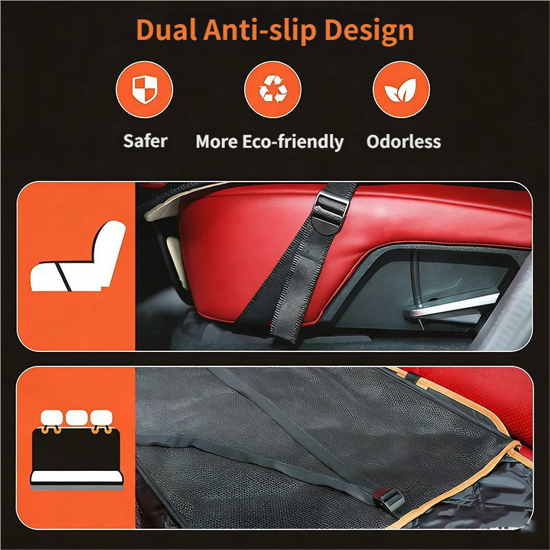 Waterproof Dog Car Seat Protector – 135x148cm Hammock with Storage Pockets & Mesh Window