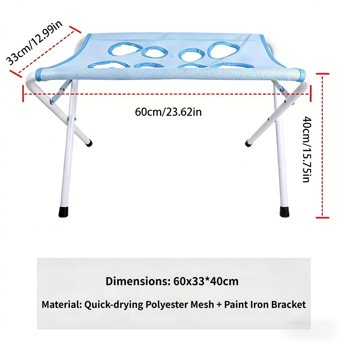 Foldable Pet Grooming Hammock Stand – Blue