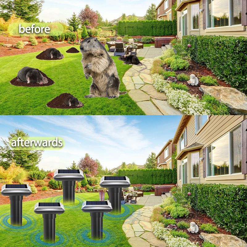 Solar Snake & Rodent Deterrent Stake – Green