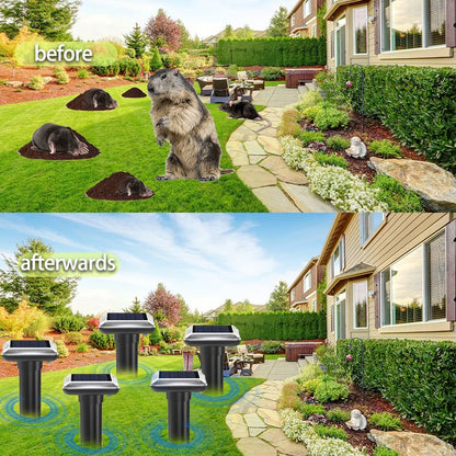 Solar Snake & Rodent Deterrent Stake – Green