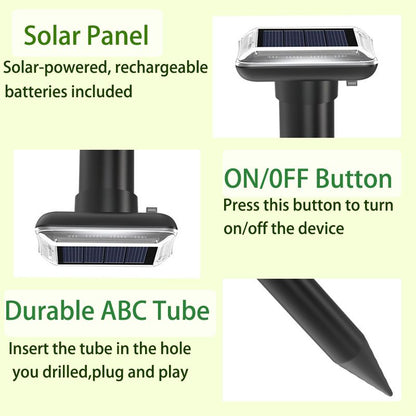 Solar Snake & Rodent Deterrent Stake – Green