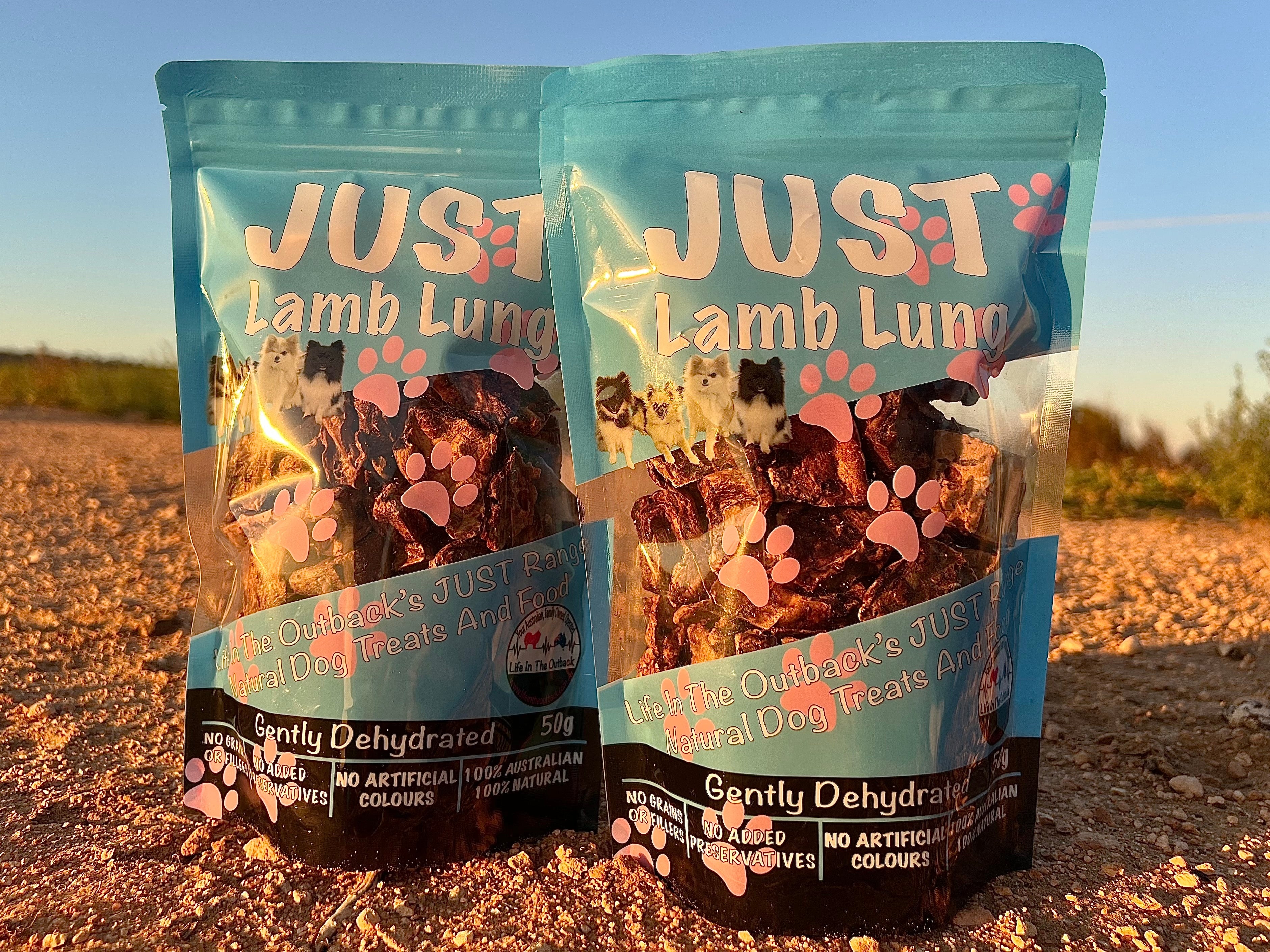 Lamb Lung Dog Treats 50g – 100% Australian