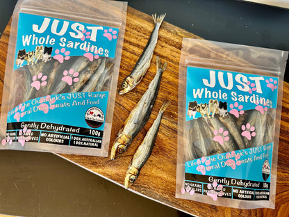 Whole Sardine Dog Treats – 100% Australian