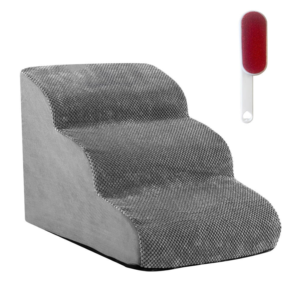 3-Tier Foam Dog Ramp – Non-Slip Pet Steps for Beds & Sofas, up to 18kg
